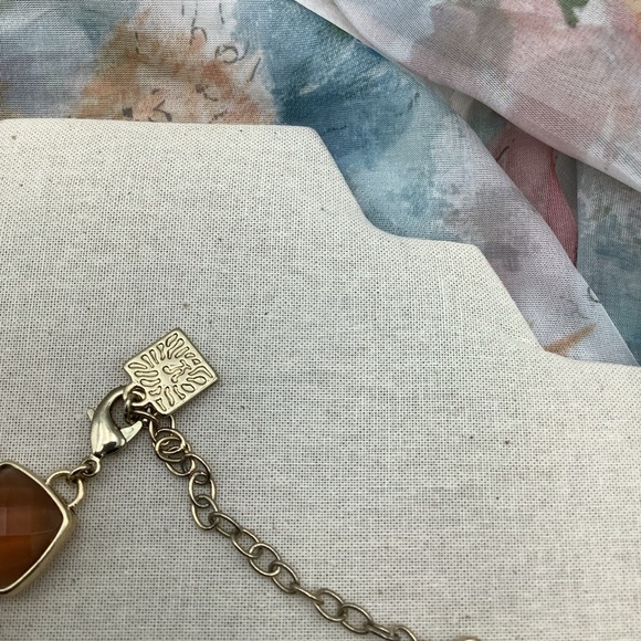 Anne Klein Gold and Brown Lucite Necklace Set - Picture 2 of 3